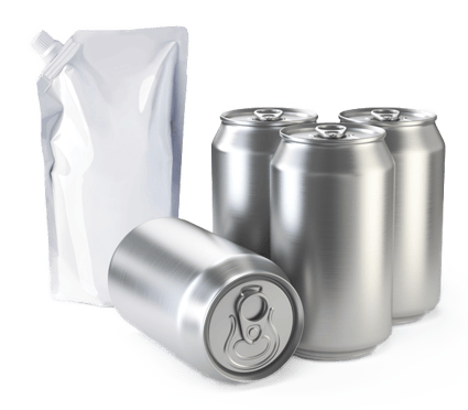 Recyclable retort packaging options including aluminum cans and flexible pouches for sustainable shelf-stable food products